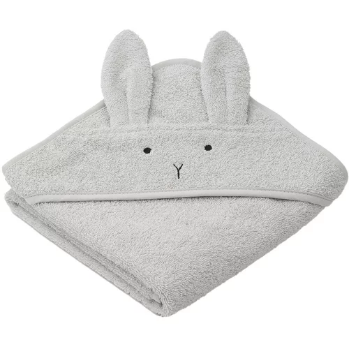 Liewood otroška kopalna brisačka albert rabbit dumbo grey