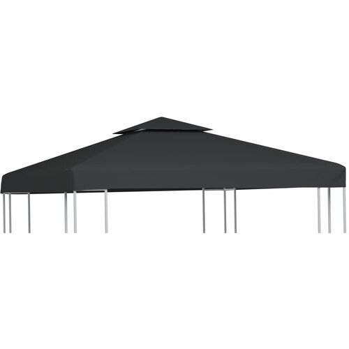 vidaXL Nadomestna streha za paviljon 310 g/m² temno siva 3x3 m Cene
