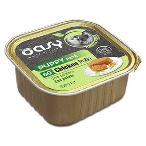 Oasy Grain Free Pat&eacute; Puppy pi&scaron;čanec in krompir, pat&eacute; v posodici - 150 g 150 g Cene