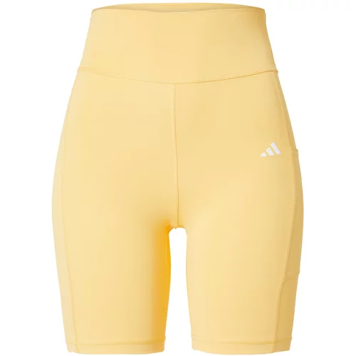 Adidas Športne hlače 'Optime' rumena / off-bela