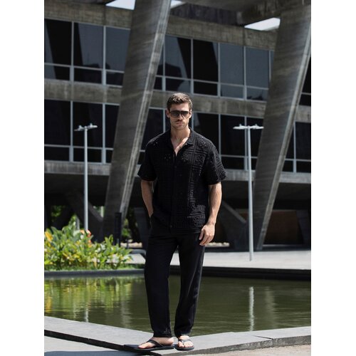 Reserved MEN`S TROUSERS - crno Cijene