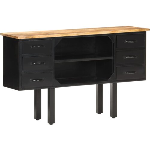 vidaXL Komoda 110x30x65 cm trden robusten mangov les in jeklo Cene