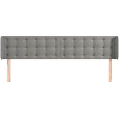  Uzglavlje s u&amp;scaron;ima svjetlosivo 203x16x78/88 cm bar&amp;scaron;unasto Slike
