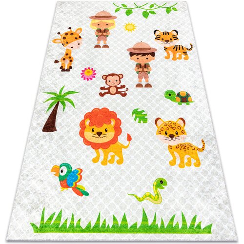 RugsX Preproge JUNIOR 52104.801 pralna preproga Safari, živali z 160x220 cm Siva Cene