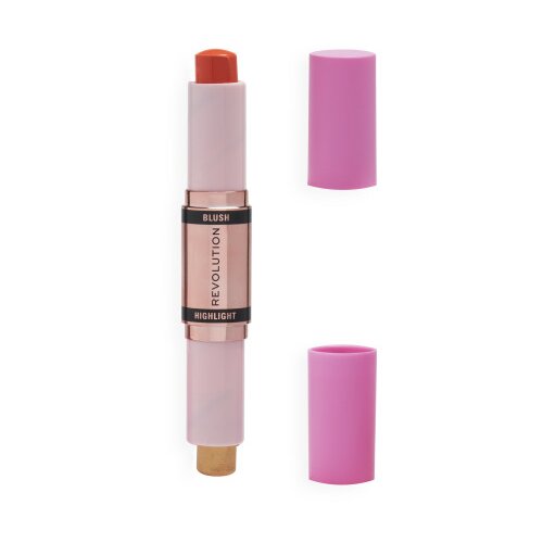 Revolution stik za senčenje obraza - Blush & Highlight Stick - Coral Dew Cene