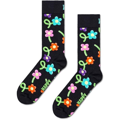 Happy Socks nogavice balloon flower sock črna barva, P001556 Cene