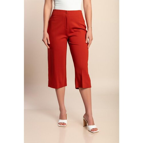 Fenzy Plus Size Kapri Hlače, Opečnate Cene