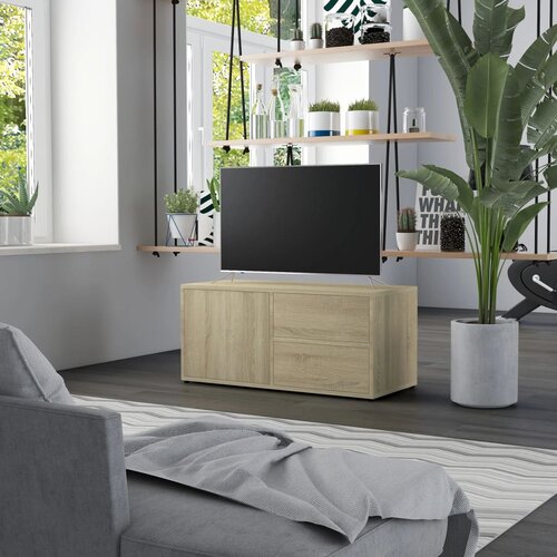 The Living Store TV omarica sonoma hrast 80x34x36 cm iverna plo&amp;scaron;ča - TV Omarica, (21375412) Slike