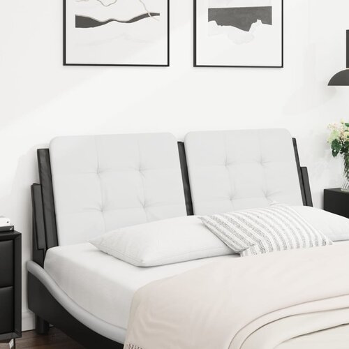 vidaXL Jastuk za uzglavlje bijelo-crni 140 cm od umjetne kože Cijene