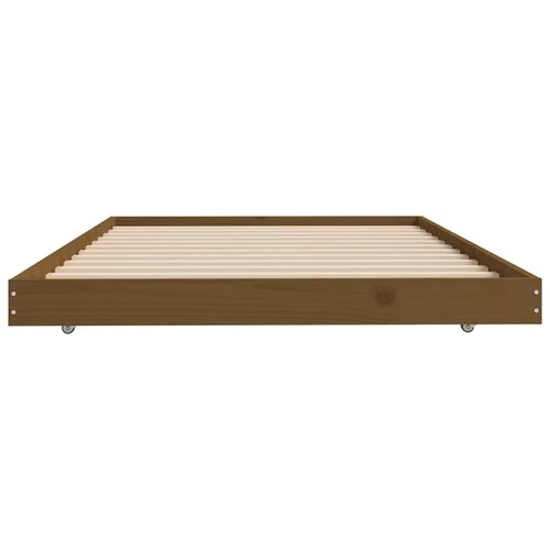  Okvir za krevet smeđa boja meda 100x200 cm od masivne borovine Slike