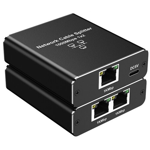 INF RJ45 Gigabitni Mrežni Razdelilnik - 2/3/4 Portni Ethernet LAN Adapter - Črn, (5000276969) Slike