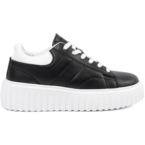 Shelvt Women&amp;#039;s black sneakers with white inserts Slike