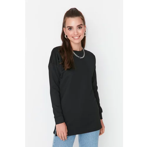 Trendyol Black Basic Scuba Knitted Sweatshirt