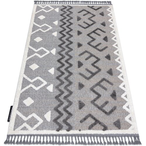 RugsX Preproge Preproga MAROC P659 Aztec, etno siva Čopki 120x170 cm Siva Cene