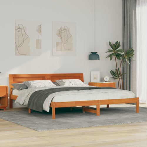  Konstrukcija postelje z vzglavjem Voskast rjav 180 x 200 cm, (5000127661) Cene