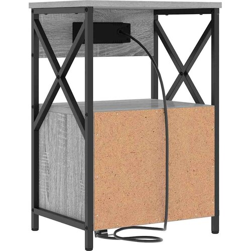  Noćni ormar Siva Sonoma 40 x 31 x 60 cm Konstruirano drvo Slike