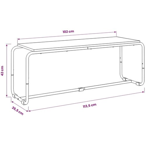  TV stalak 113.5 x 35.5 x 42 cm Crni hrast Konstruirano drvo - Crni hrast 113.5 x 35.5 x 42 cm Slike