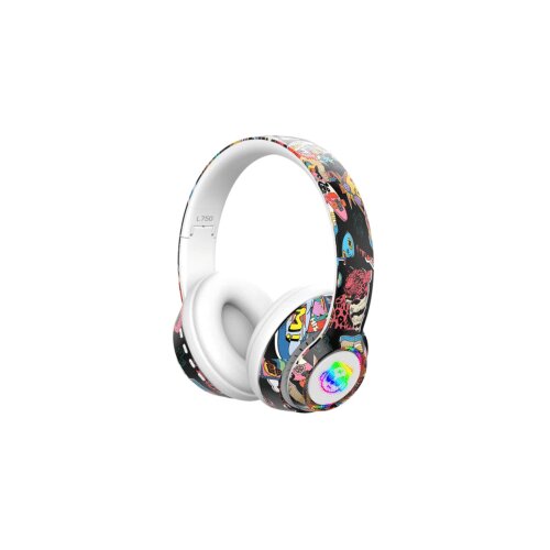  Slu&scaron;alice bluetooth L750 HiFi RGB stickerbomb design white Cijene