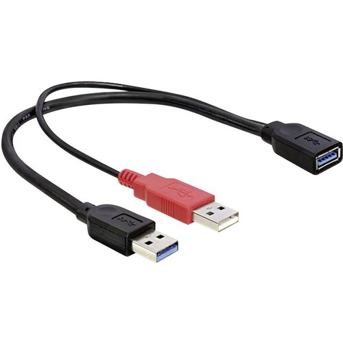 Delock USB kabel USB 3.2 gen. 1 (USB 3.0) USB-A vtič\, USB-A vtičnica 0.30 m črna pozlačeni konektorji\, UL-certificirano 83176, (20421491) Cene