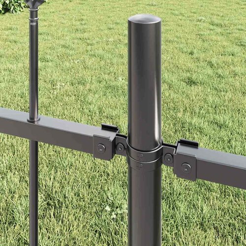  Vrtna Ograda 9 pcs Siva 15,3 x 1 m Čelik s prahom Slike