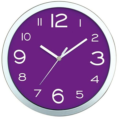  Zidni sat Basic (Lila, Promjer: 20 cm) Slike
