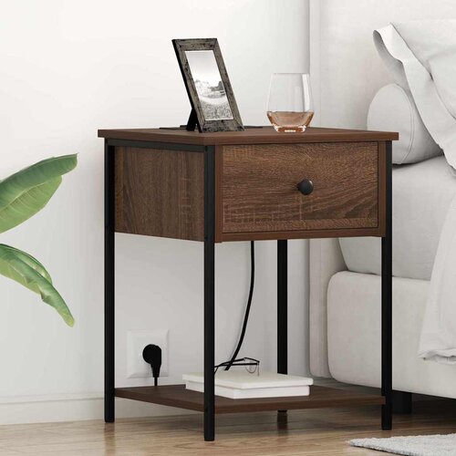  Noćni ormar 2 pcs Smeđi hrast 42 x 41 x 56 cm Konstruirano drvo Cene