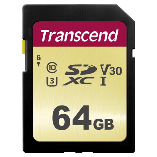 Transcend SDXC 500S 64GB Class 10 UHS-I U3 V30 Slike