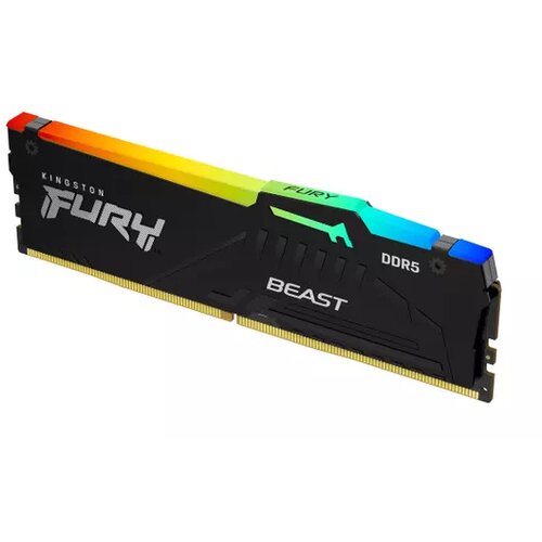Kingston 32GB 6400MT/s DDR5 CL32 DIMM FURY Beast RGB XMP, EAN: 740617343151 Slike