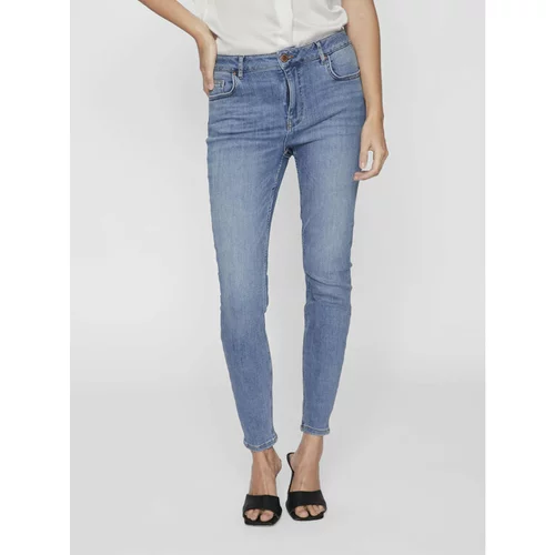Vila Jeans hlače Sarah 14094341 Modra Skinny Fit