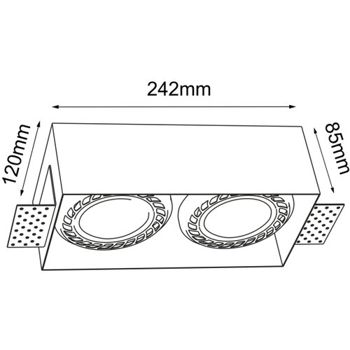  brosline 3270 - ugradno plafonsko svetlo cage 2xGU10/18W/230V crna Slike