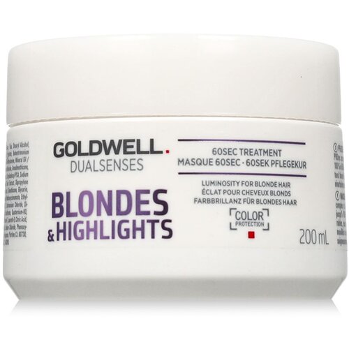 Goldwell dualsenses blondes highlights 60 sec treatment maska za svetlo obarvane lase 500 ml Slike