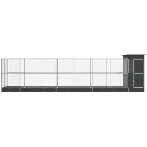  Kavez za ptice s produžetkom srebrni 830x203x216 cm čelični Slike