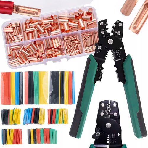 Rosfix Set Electroset Pro 608 &ndash; Kle&scaron;če Za Krimpanje, Sponke GT 250 Kos, Termokrčljive Cevi 328 Kos | 0,5&ndash;6 mm&sup2;, Profesionalni Set, (5000243733) Cene