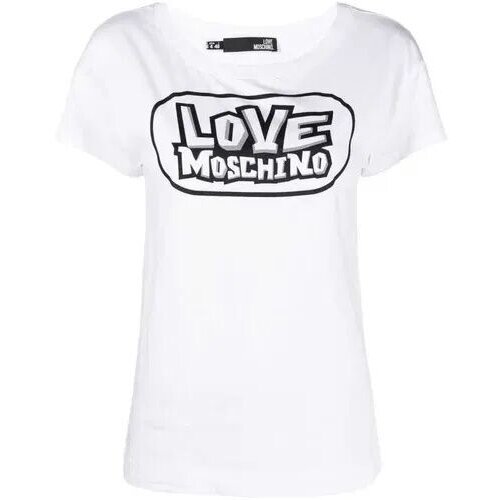 Love Moschino Ženska majica W4F303FM3876-A00, Bela Slike