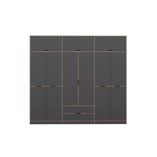 Hanah home Ormar Elina-8910, 277x253x52 cm, Antracit Slike