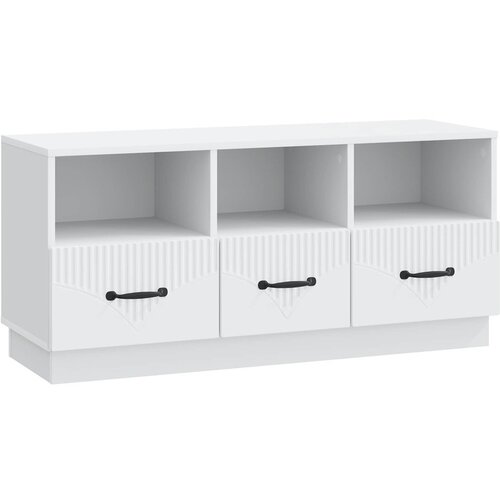 vidaXL TV ormar s ladicama Bijela 102 x 34 5 x 47 cm Konstruirano drvo - Bijela Cijene