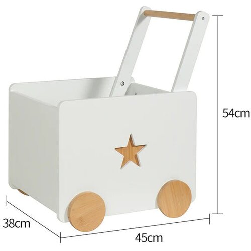 Kinder Home kutija za igracke sa tockicima drvena bela ( JVTR-3330 ) Slike