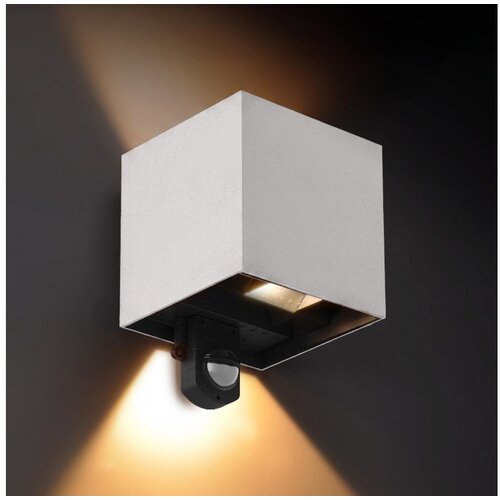 Brilagi LED spolja&amp;scaron;nje zidno svetlo sa senzorom CUBE LED/6W/230V sivo IP65 Slike