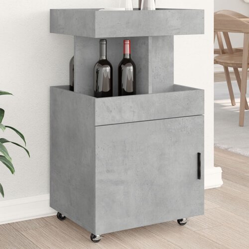 vidaXL Barska kolica siva boja betona 50x41x89 cm konstruirano drvo Cijene