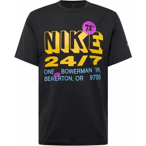 Nike Tehnička sportska majica 'HYVERSE' akvamarin / žuta / roza / crna