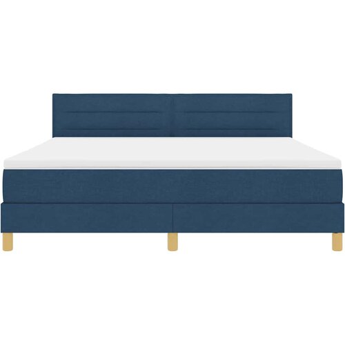  LED Box Spring Krevet s LED trakama Plava 180 x 200 cm tkanina Slike