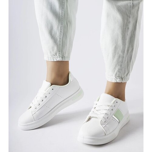 Gemre White sports shoes with mint accents Marei Slike