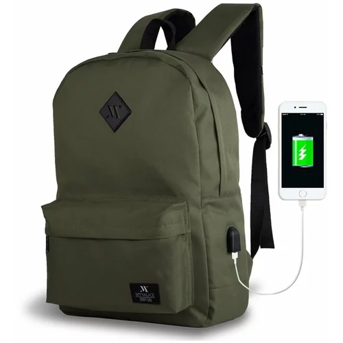 Myvalice tamnozeleni ruksak s usb priključkom my valice specta smart bag