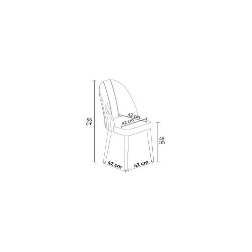 Hanah home Mara set stolica, 44x90x42 cm, 6 dijelova, antracit-zlatna boja Cene
