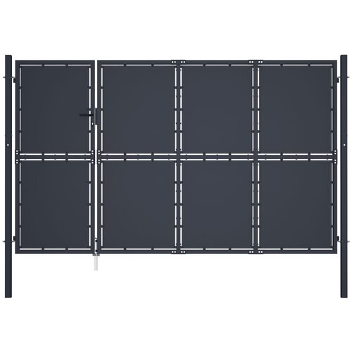 vidaXL vrtna vrata iz jekla 350x200 cm antracitna Cene