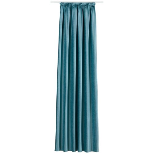 Mendola Fabrics Tirkizna zavjesa od samta 140x260 cm Novara – Cijene