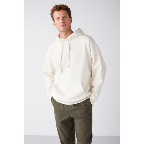 Grimelange Steve Men&amp;#039;s Soft Fabric Hooded Drawcord Oversize Fit Sweatshirt Slike