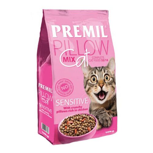 Premil pillow mix sensitive piletina suva hrana za macke svih uzrasta 10kg Cene