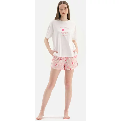 Dagi Pajama Set - White - Graphic