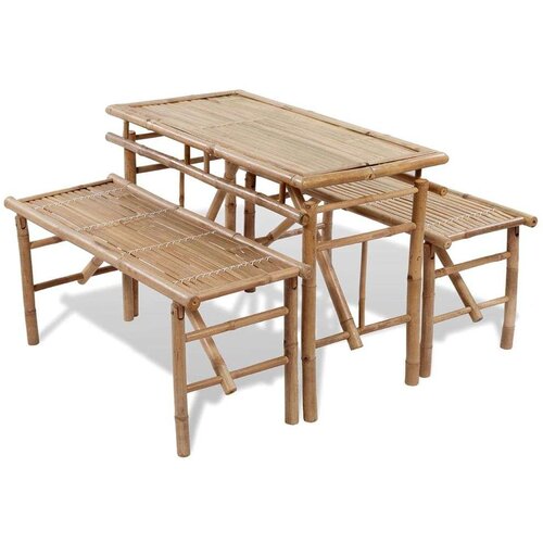  Pivski stol s 2 klupe 100 cm bambus Cene